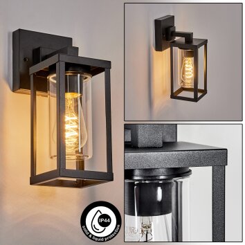 Avete Wandlamp voor buiten, Wandlamp Zwart, 1-licht