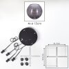 Koyoto Hanglamp, Kogellampje, Hanglamp Rookkleurig, 4-lichts