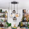 Koyoto Hanglamp, Kogellampje, Hanglamp Amber, Duidelijk, Rookkleurig, 4-lichts