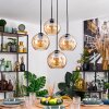 Koyoto Hanglamp, Kogellampje, Hanglamp Amber, 4-lichts