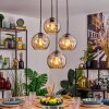 Koyoto Hanglamp, Kogellampje, Hanglamp Amber, 4-lichts