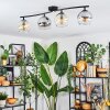 Koyoto Plafondlamp, Kogellampje Amber, Duidelijk, Rookkleurig, 4-lichts