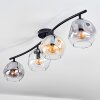 Ripoll Plafondlamp, Kogellampje Amber, Duidelijk, Rookkleurig, 4-lichts