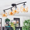 Ripoll Plafondlamp, Kogellampje Amber, 4-lichts