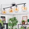 Ripoll Plafondlamp, Kogellampje Amber, 4-lichts