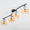 Ripoll Plafondlamp, Kogellampje Amber, 4-lichts