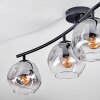 Ripoll Plafondlamp, Kogellampje Duidelijk, Rookkleurig, 4-lichts
