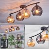 Koyoto Plafondlamp, Kogellampje Amber, Rookkleurig, 4-lichts