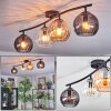 Koyoto Plafondlamp, Kogellampje Amber, Duidelijk, Rookkleurig, 4-lichts