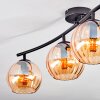 Koyoto Plafondlamp, Kogellampje Amber, 4-lichts