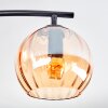 Koyoto Plafondlamp, Kogellampje Amber, 4-lichts