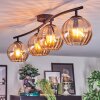 Koyoto Plafondlamp, Kogellampje Amber, 4-lichts