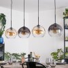 Koyoto Hanglamp, Kogellampje, Hanglamp Amber, Duidelijk, Rookkleurig, 4-lichts