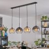 Koyoto Hanglamp, Kogellampje, Hanglamp Amber, Duidelijk, Rookkleurig, 4-lichts