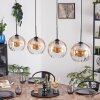 Koyoto Hanglamp, Kogellampje, Hanglamp Amber, Duidelijk, 4-lichts