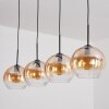 Koyoto Hanglamp, Kogellampje, Hanglamp Amber, Duidelijk, 4-lichts