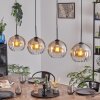 Koyoto Hanglamp, Kogellampje, Hanglamp Amber, Duidelijk, 4-lichts