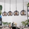 Koyoto Hanglamp, Kogellampje, Hanglamp Rookkleurig, 4-lichts