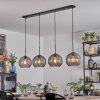 Koyoto Hanglamp, Kogellampje, Hanglamp Rookkleurig, 4-lichts