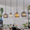 Koyoto Hanglamp, Kogellampje, Hanglamp Amber, Duidelijk, Rookkleurig, 4-lichts