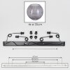 Koyoto Hanglamp, Kogellampje, Hanglamp Rookkleurig, 4-lichts