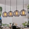 Koyoto Hanglamp, Kogellampje, Hanglamp Rookkleurig, 4-lichts