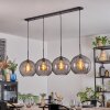 Koyoto Hanglamp, Kogellampje, Hanglamp Rookkleurig, 4-lichts