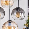 Koyoto Hanglamp, Kogellampje, Hanglamp Amber, Duidelijk, Rookkleurig, 4-lichts
