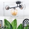 Chehalis Plafondlamp, Kogellampje Amber, Rookkleurig, 3-lichts
