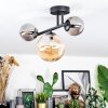 Chehalis Plafondlamp, Kogellampje Amber, Rookkleurig, 3-lichts
