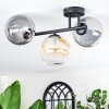 Chehalis Plafondlamp, Kogellampje Amber, Duidelijk, Rookkleurig, 3-lichts