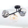 Chehalis Plafondlamp, Kogellampje Amber, Duidelijk, Rookkleurig, 3-lichts