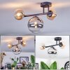 Chehalis Plafondlamp, Kogellampje Amber, Duidelijk, Rookkleurig, 3-lichts