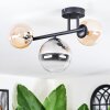 Chehalis Plafondlamp, Kogellampje Amber, Duidelijk, Rookkleurig, 3-lichts
