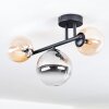 Chehalis Plafondlamp, Kogellampje Amber, Duidelijk, Rookkleurig, 3-lichts