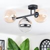 Chehalis Plafondlamp, Kogellampje Amber, Duidelijk, Rookkleurig, 3-lichts