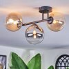 Chehalis Plafondlamp, Kogellampje Amber, Duidelijk, Rookkleurig, 3-lichts