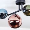 Chehalis Plafondlamp, Kogellampje Blauw, Groen, Koperkleurig, 3-lichts
