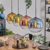 Koyoto Hanglamp, Kogellampje, Hanglamp Blauw, Goud, Groen, Duidelijk, Koperkleurig, 4-lichts