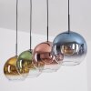 Koyoto Hanglamp, Kogellampje, Hanglamp Blauw, Goud, Groen, Duidelijk, Koperkleurig, 4-lichts