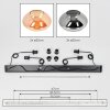 Mertola Hanglamp, Hanglamp Amber, Rookkleurig, 4-lichts