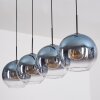 Koyoto Hanglamp, Kogellampje, Hanglamp Blauw, Duidelijk, 4-lichts