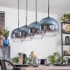 Koyoto Hanglamp, Kogellampje, Hanglamp Blauw, Duidelijk, 4-lichts
