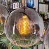 Koyoto Hanglamp, Kogellampje, Hanglamp Duidelijk, Rookkleurig, 4-lichts