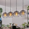 Koyoto Hanglamp, Kogellampje, Hanglamp Duidelijk, Rookkleurig, 4-lichts