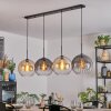 Koyoto Hanglamp, Kogellampje, Hanglamp Amber, Duidelijk, Rookkleurig, 4-lichts