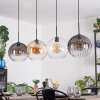 Koyoto Hanglamp, Kogellampje, Hanglamp Amber, Duidelijk, Rookkleurig, 4-lichts