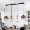 Koyoto Hanglamp, Kogellampje, Hanglamp Amber, Duidelijk, Rookkleurig, 4-lichts