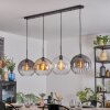 Koyoto Hanglamp, Kogellampje, Hanglamp Amber, Duidelijk, Rookkleurig, 4-lichts