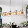 Koyoto Hanglamp, Kogellampje, Hanglamp Amber, Duidelijk, 4-lichts